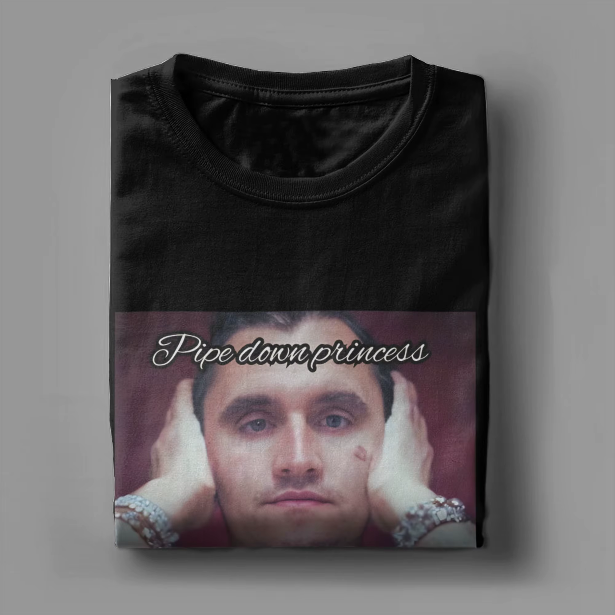 Hommes Charlie Kirk visage rappeur Meme T-Shirt couverture en coton drôle à manches courtes col rond