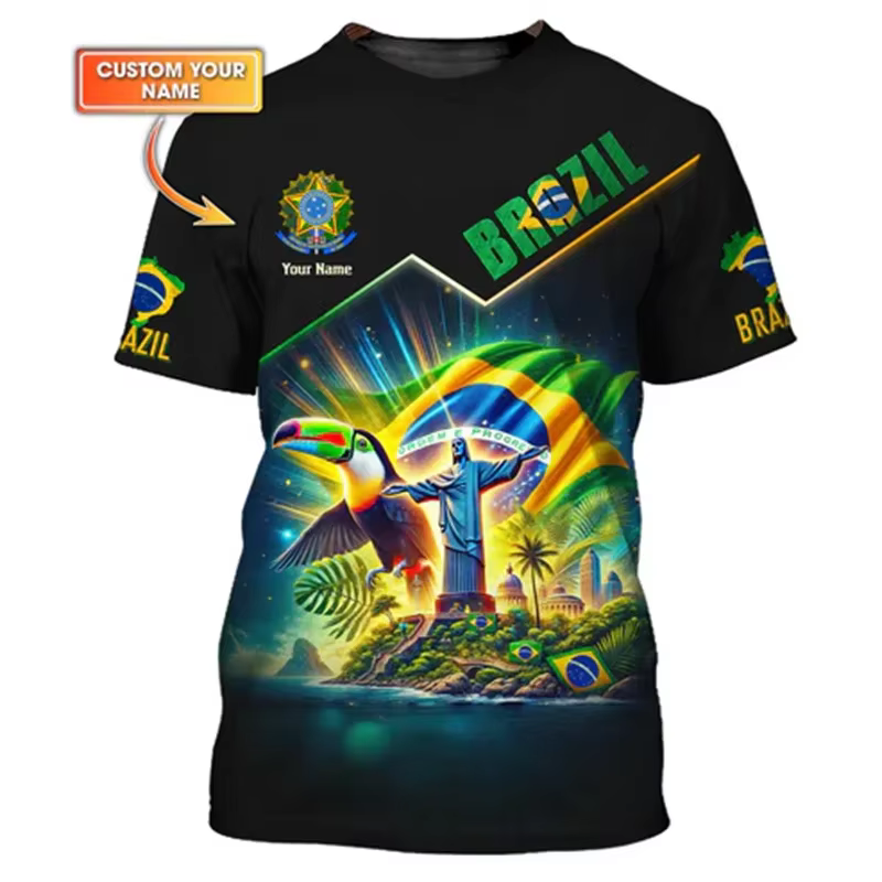 T-shirt imprimé en 3D pour hommes et femmes
