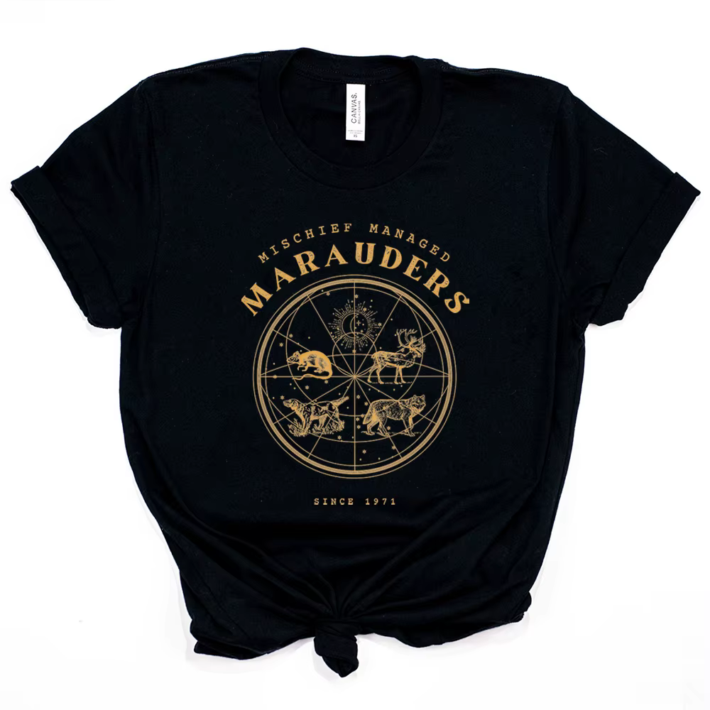 Mischief gérer chemise les Marauders Hp sorcier école T-shirt Fandom Booktok Bookish Merch assistant Halloween hauts Fans cadeau