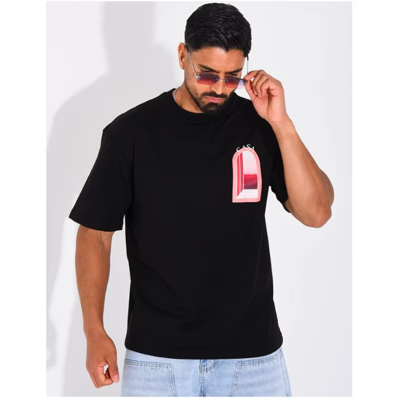 T-shirt Famille Imprimé Casablanca Fantasy Gate Tendance 2026 – Homme et Femme – Qualité Supérieure – Coupe Ample –