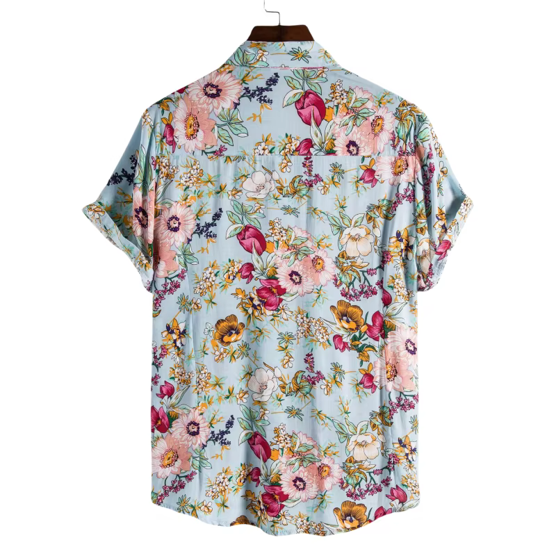 Chemise Hawaïenne en Coton et Lin group pour Homme