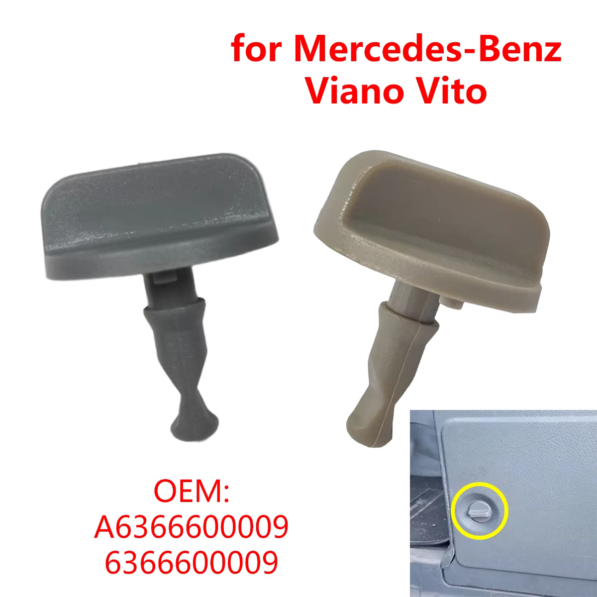 A6366600009 pour mercedes-benz Vito Viano Marco Polo W639 panneau de garniture de siège de voiture Clip boucle de fixation