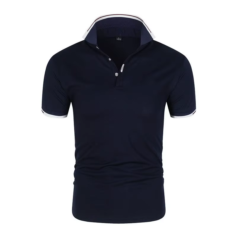Haute qualité offre spéciale été décontracté respirant confortable Polo hommes couleur unie revers à manches courtes