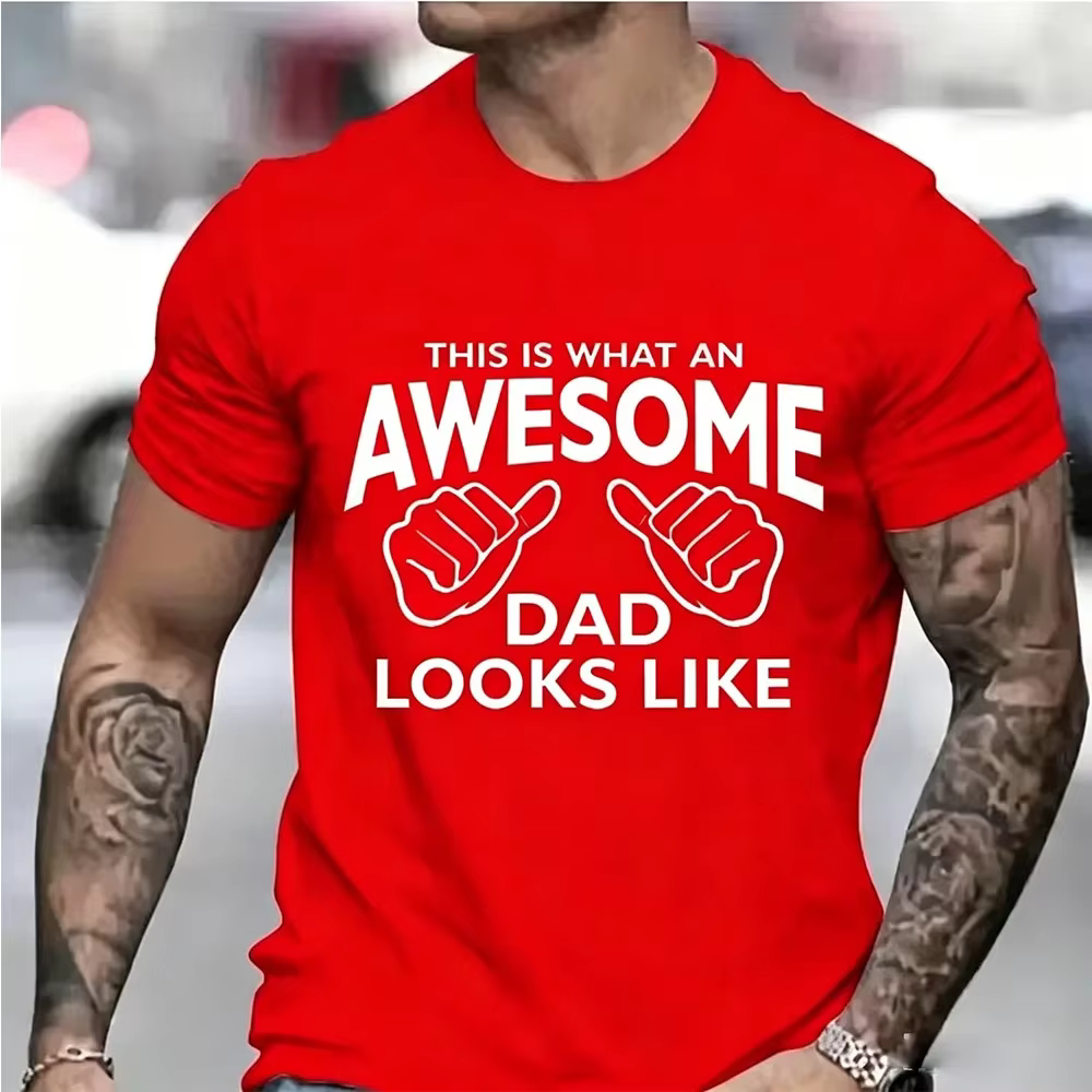 Vêtements pour hommes AWESOME DAD C'est comme ça que se dévêtit un papa T-shirt