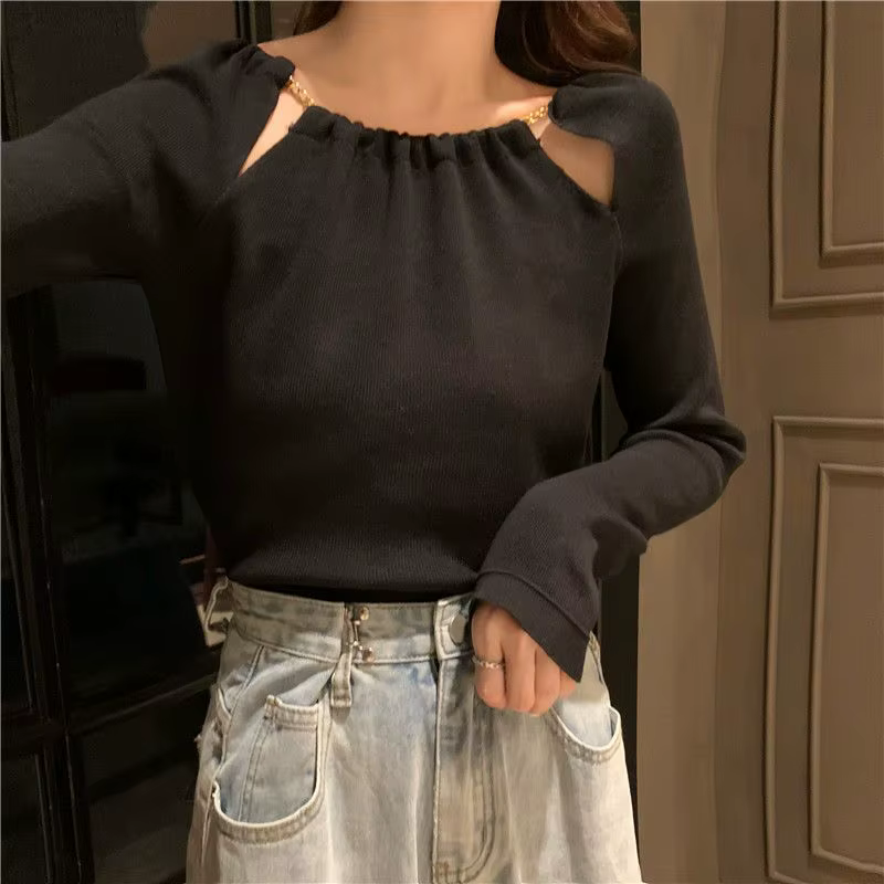 T-shirt à manches longues pour femmes au printemps et en automne 2025