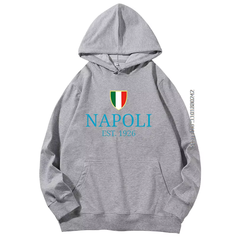 Italie Soccers Champions Napoli Souvenir graphique sweats à capuche printemps automne nouveau dans sweats à capuche et sweat-shirts vêtements de sport pour hommes