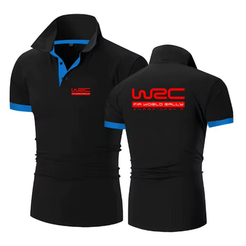 Championnat du monde des rallyes WRC nouvelle mode Polo hommes décontracté col rabattu chemise à manches courtes coupe
