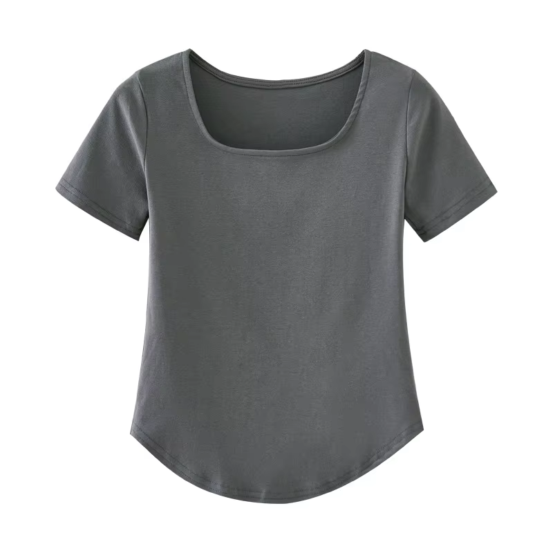 T-shirt d'été en coton à manches courtes pour femmes