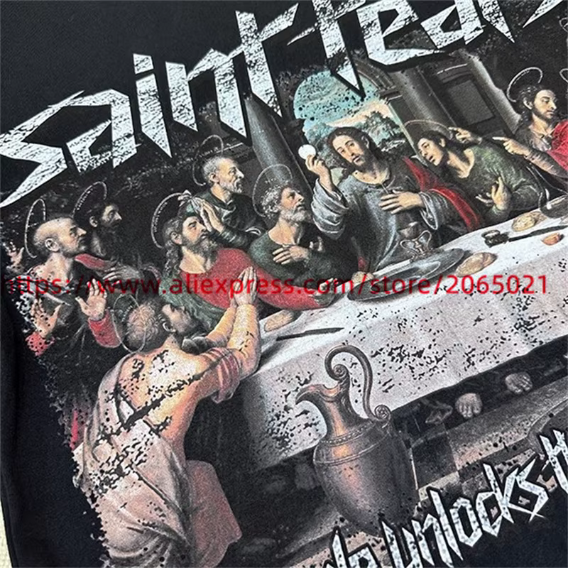 T-shirt imprimé Saint Tears pour hommes et femmes