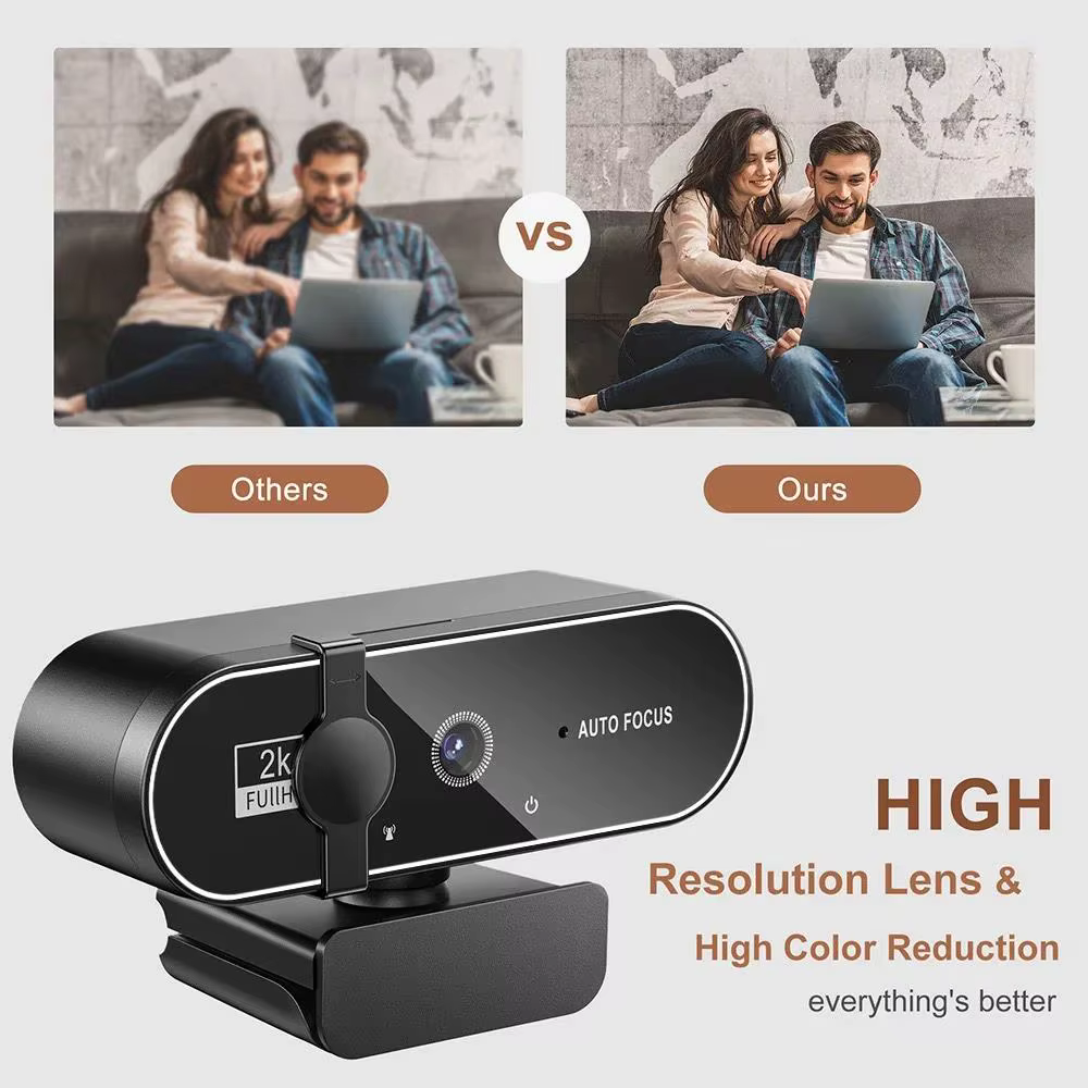 Webcams 4K USB caméra Web avec Microphone Autofocus 2K