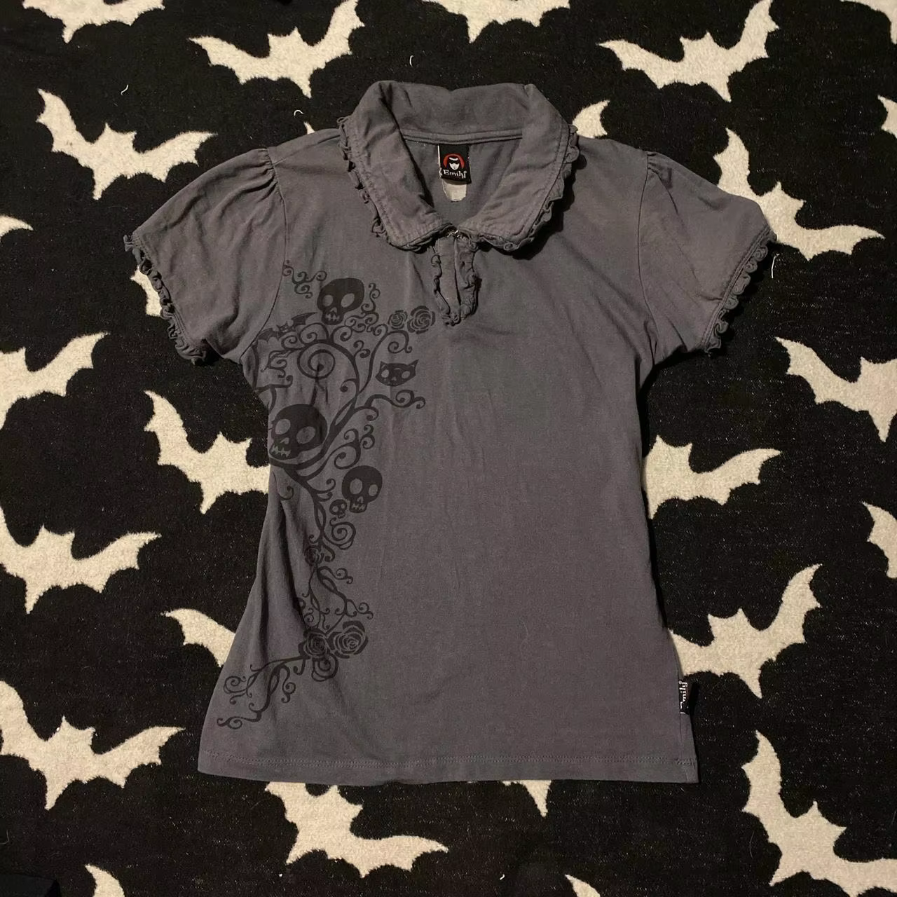 Punk Vintage années 2000 Streetwear t-shirts femmes vêtements gothique mince crânes imprimer Femme t-shirt à manches courtes Kpop esthétique culture hauts