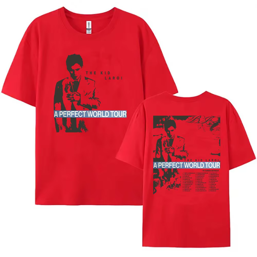 T-shirt A PERFECT WORLD TOUR 2026 THE KID LAROI Singer Design Print
