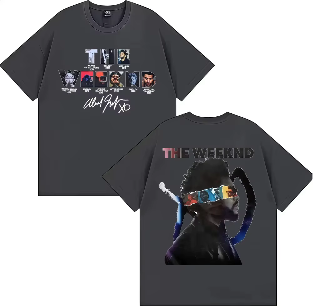 T-shirts The Weeknd After Hours Til Dawn European Tour 2026 pour hommes et femmes