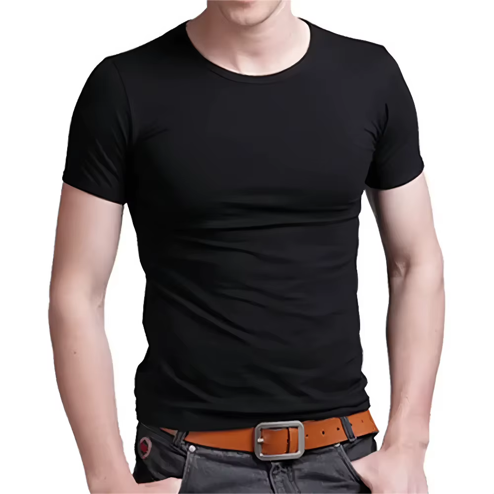 MRMT 2026 Nouveau T-shirt Homme Couleur Unie Manches Courtes Col Rond Vêtement Basique