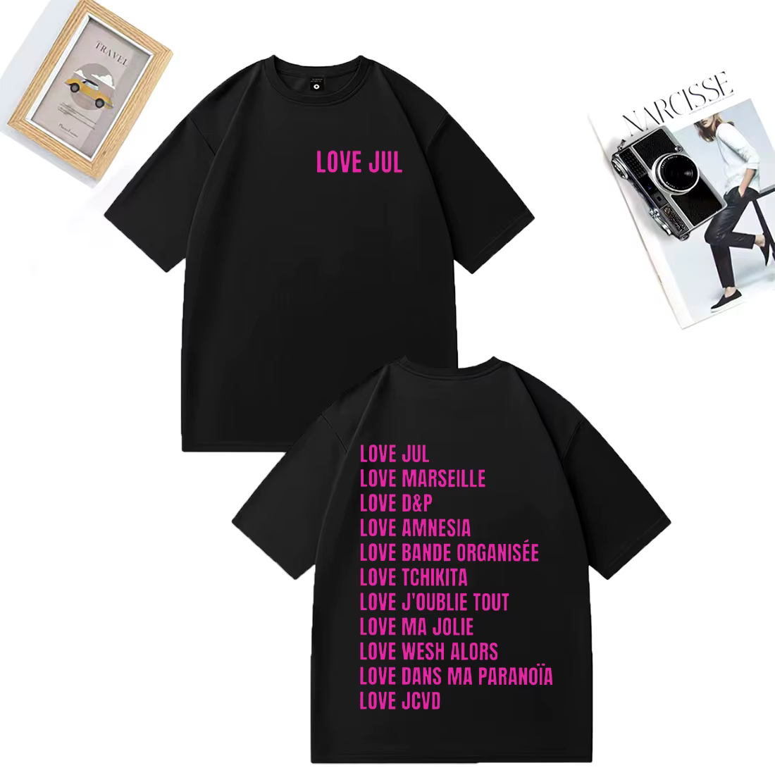 Love Jul T-Shirt-marseille Rap Fan cadeau hommes femmes rue Hip Hop mode surdimensionné t-shirts vintage coton à manches courtes vêtements