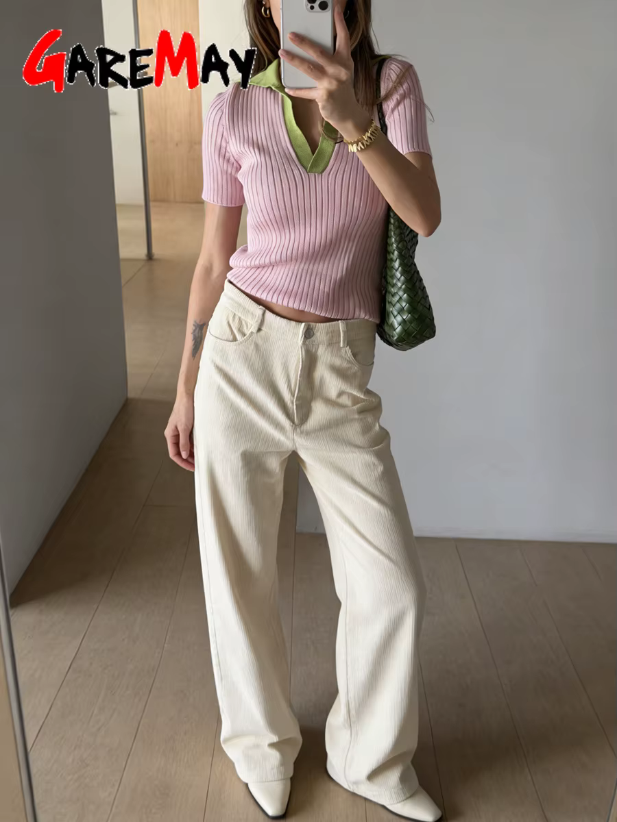T-shirt élégant en tricot pour femme