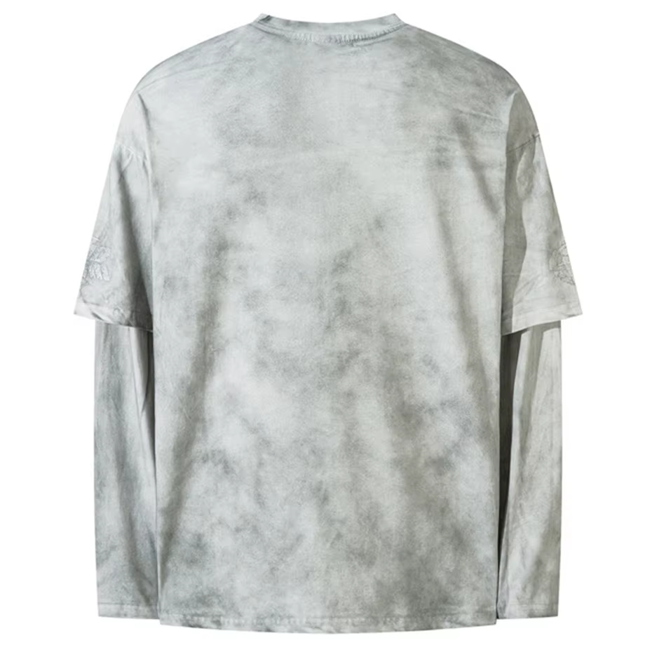 Harajuku Vintage surdimensionné T-shirts hommes Streetwear Hip Hop à manches longues