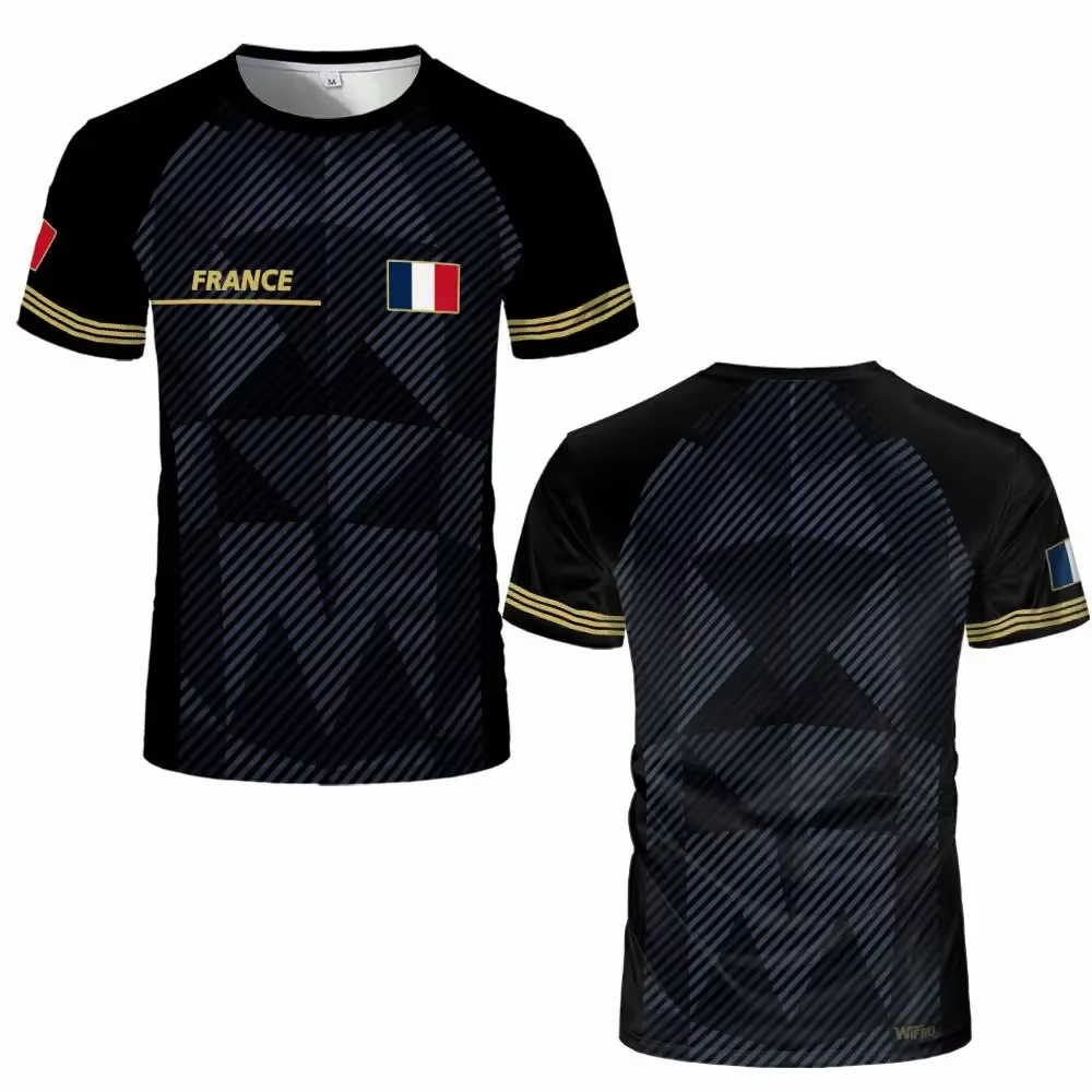 T-shirt drapeau français imprimé en 3D