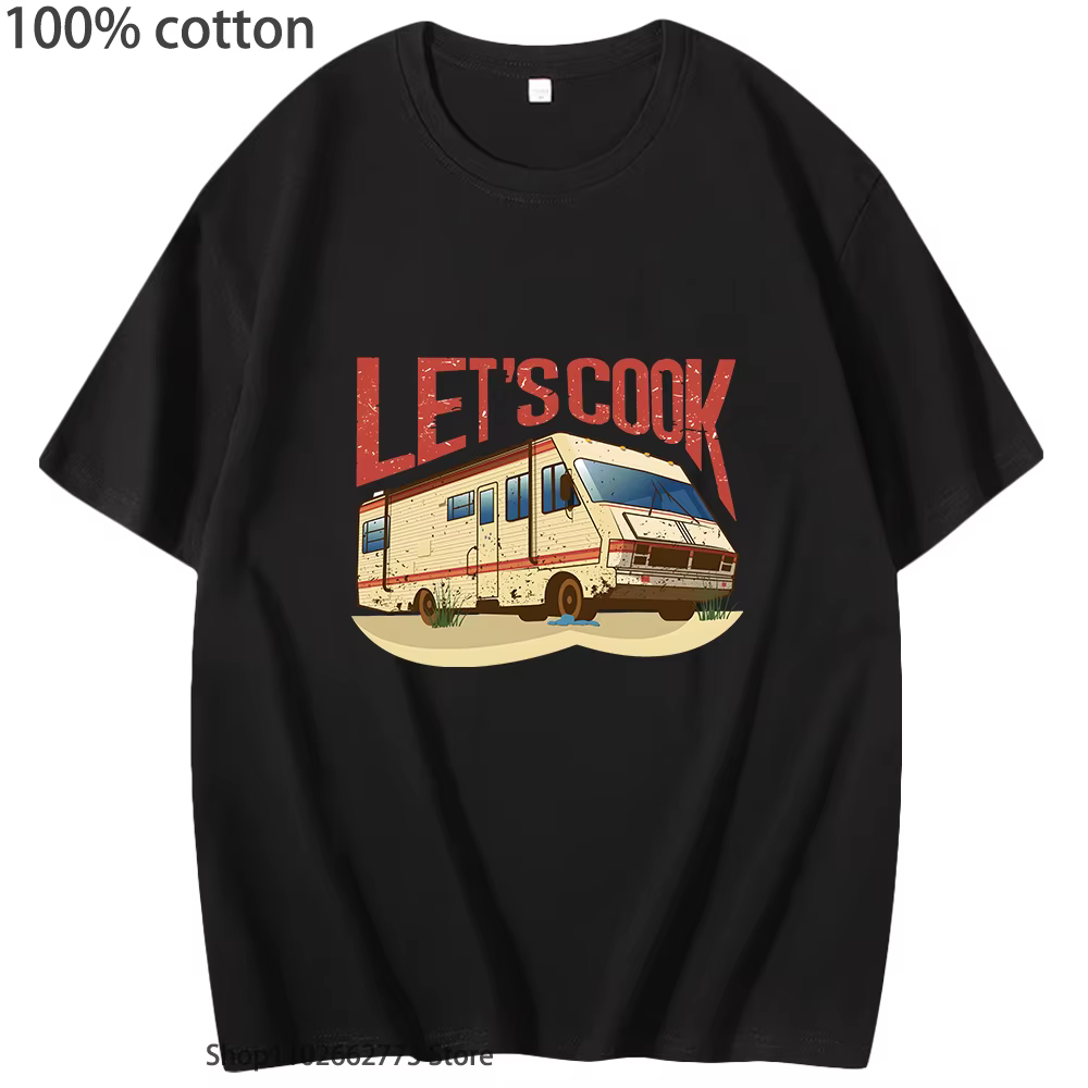 Fauuny Breaking Bad T-shirt permet de cuisinier imprimer t-shirts hommes Hip Pop hauts col rond à manches courtes