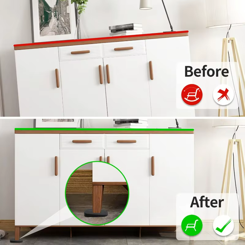 40/4x niveleurs de meubles coussinets de sol flexibles en caoutchouc réglables en hauteur pour pieds de nivellement Stable Table chaise canapé armoire jambes tapis