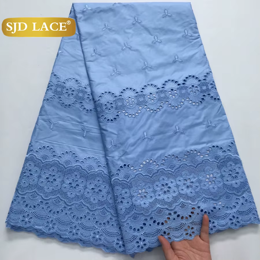 SJD dentelle suisse Voile africain coton