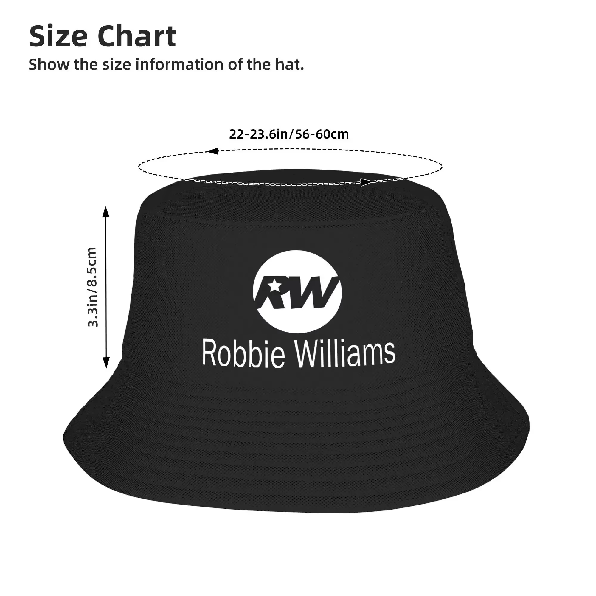 Nouveau Chapeau Bob Robbie Williams Tournée UK 2025 – Casquette de Pêcheur Hawaïenne pour Couple, Chapeau de Soleil Décontracté pour la Pêche, Casquette à Motif Original