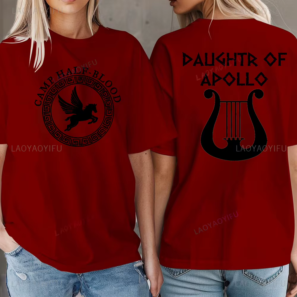 Camp demi-sang mythologie grecque fille graphique t-shirts été femme homme mode décontracté extérieur respirant coton T-shirt