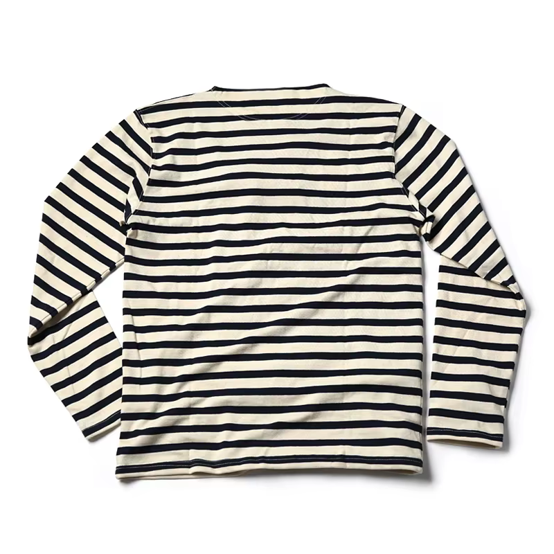 Bronson Sailor's Chemise rayée Vintage Mode Breton Col bateau T-shirt à manches longues