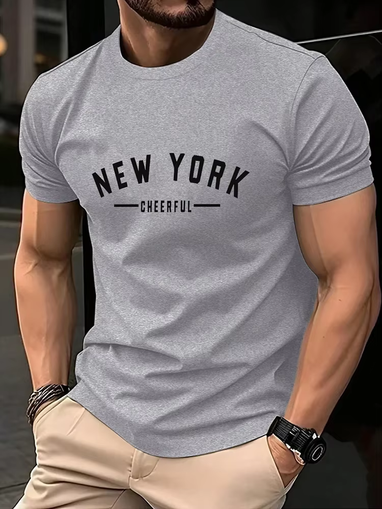T-shirt pour homme de haute qualité 100% coton à manches courtes