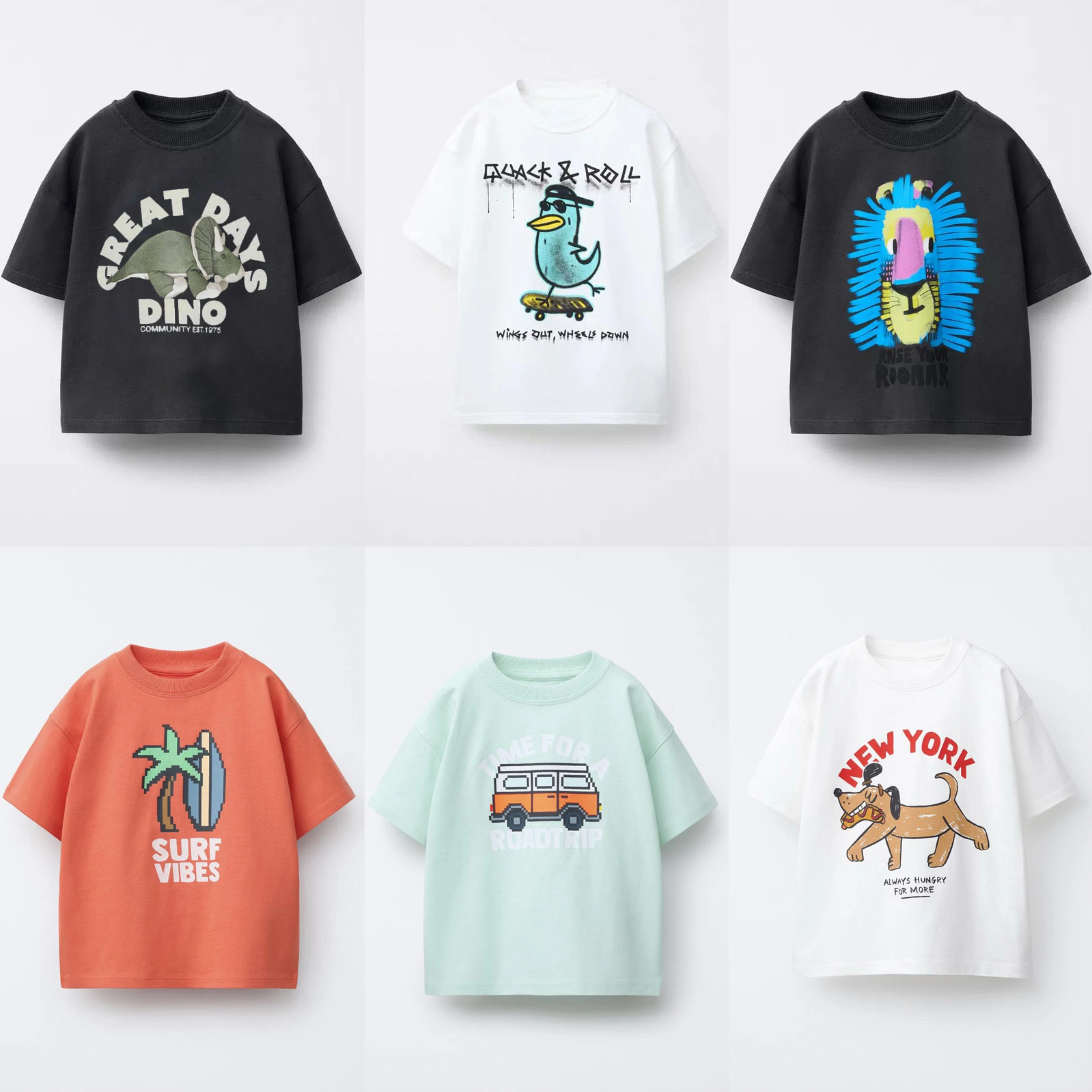 T-shirt col rond pour garçons et filles, mignon, hauts à manches courtes, vêtements amples et décontractés, vêtements d'été pour enfants, t-shirts fins en pur coton