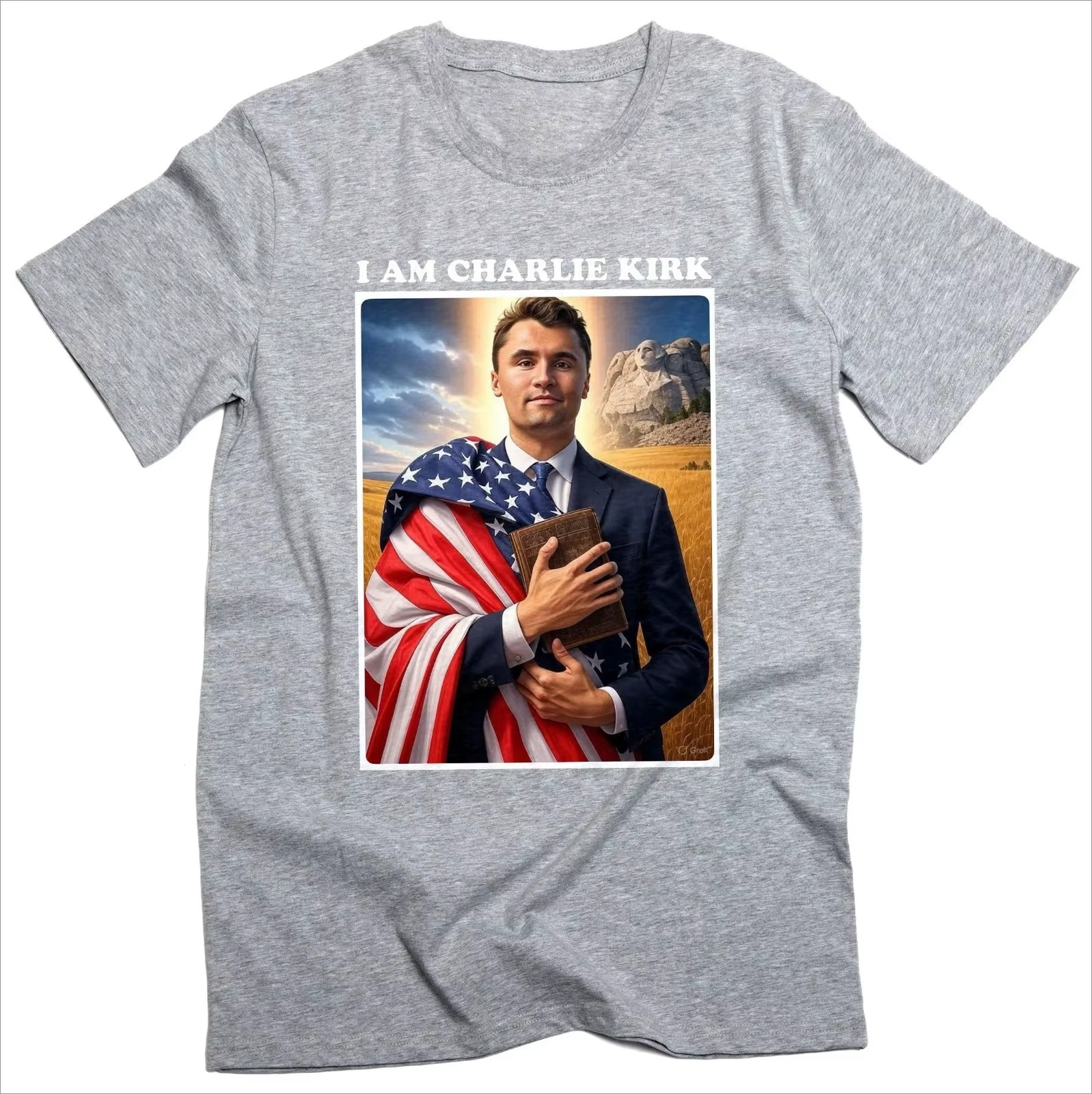 T-shirt imprimé I Am Charlie Kirk Patriotic USA Christian Jesus