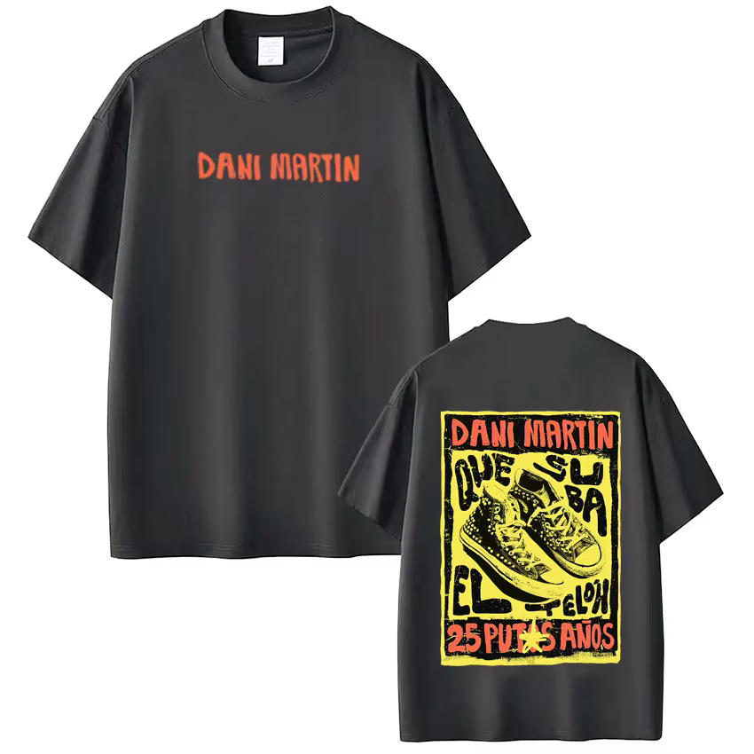 T-shirt graphique Singer Dani Martín 2026 Tour pour hommes et femmes