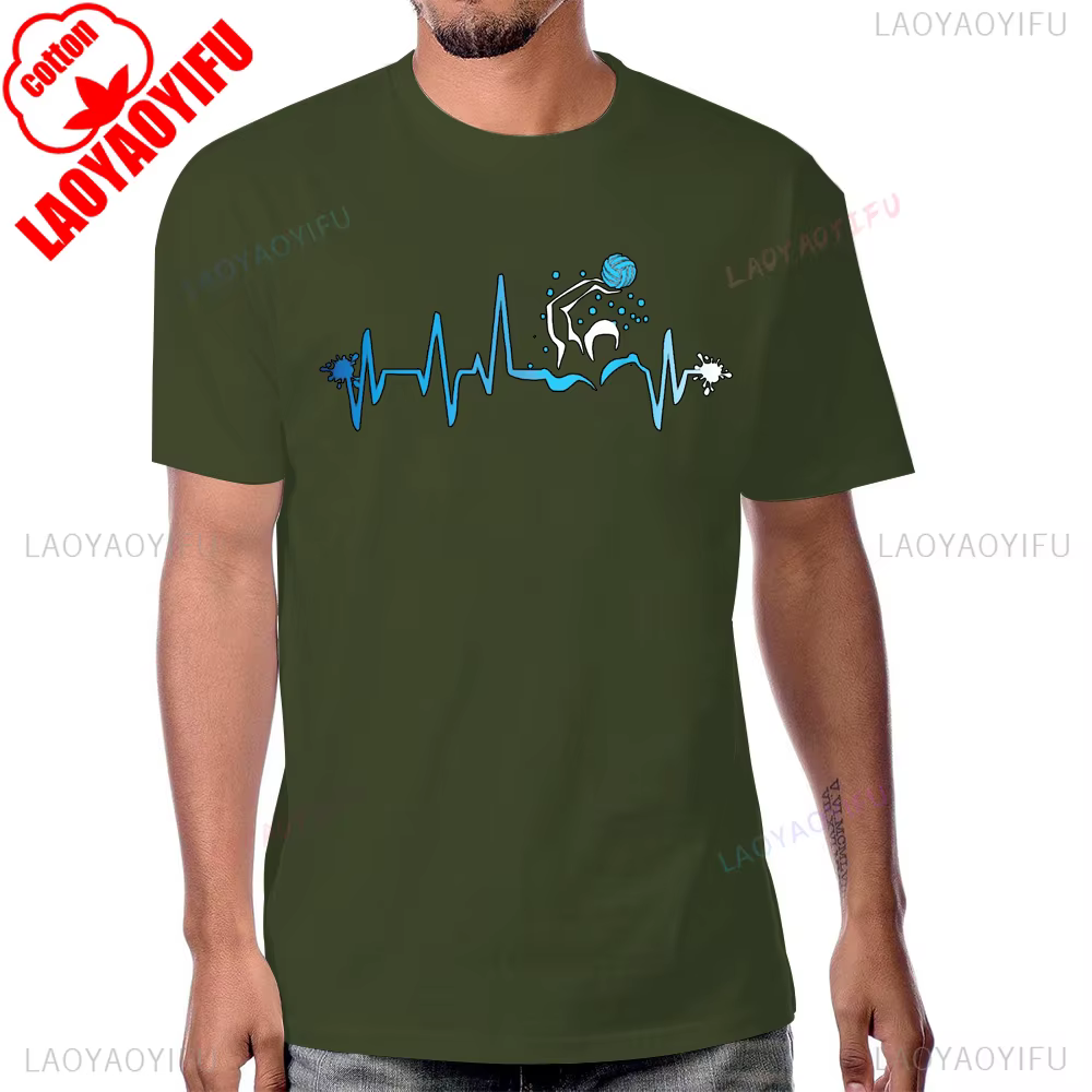 Polo nautique joueur coeur battement graphique imprimé T-Shirt à manches courtes décontracté mode Harajuku Hip Hop homme T-Shirt coton femmes t-shirts