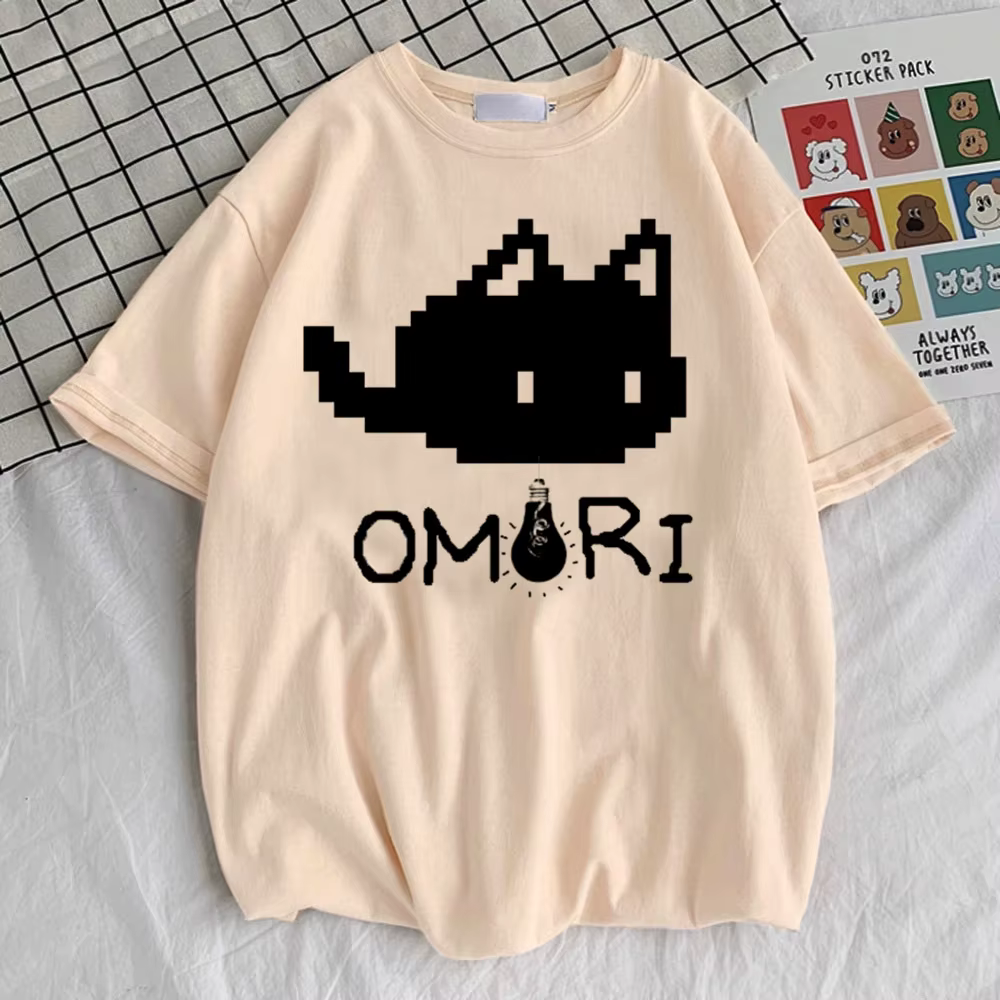 Omori t-shirt adolescent kawaii Pastel anime chemise respirante