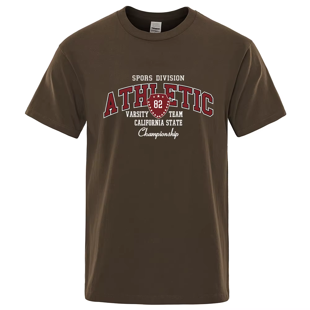 Athlétique 82 équipe universitaire californie état hommes T-Shirt été Streetwear décontracté marque