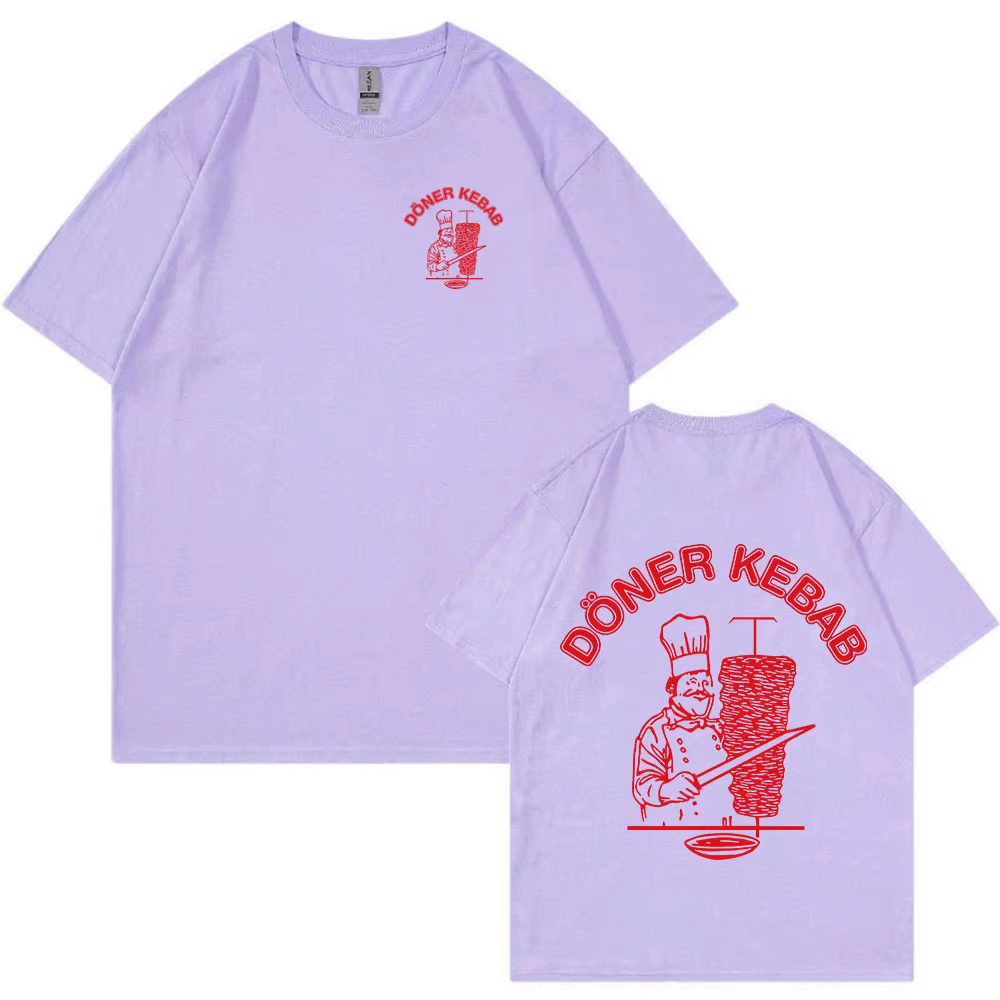 Doner Kebab T-shirt graphique drôle hommes mode été coton à manches courtes T-shirts décontracté surdimensionné