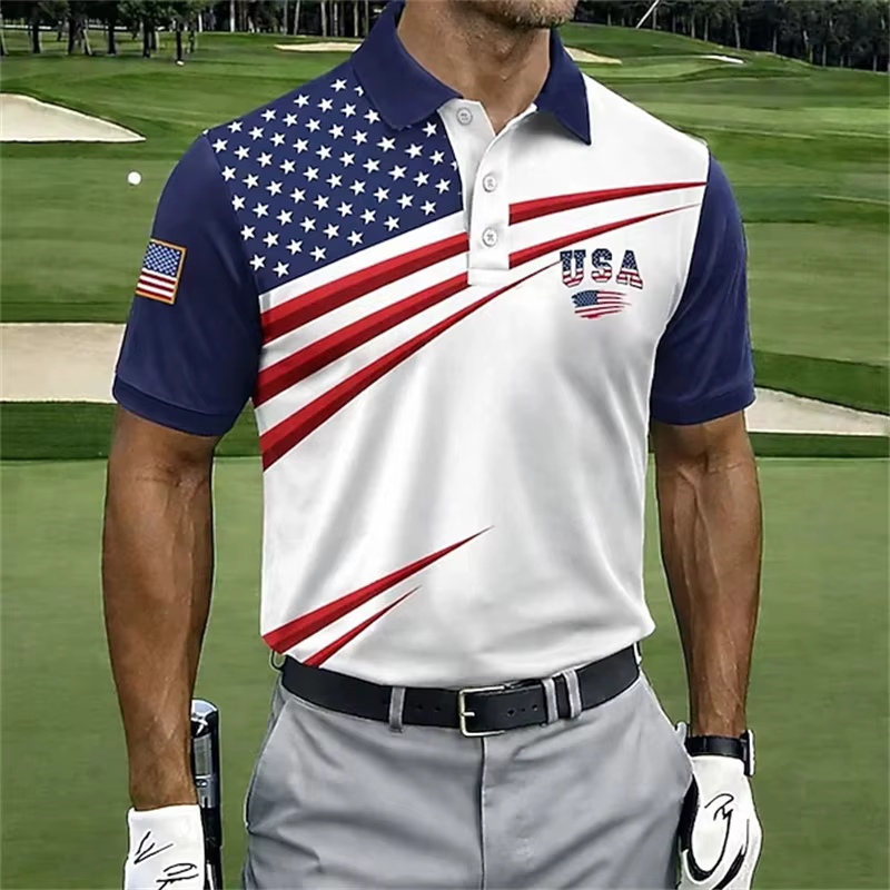 Nouveau Polo drapeau américain USA