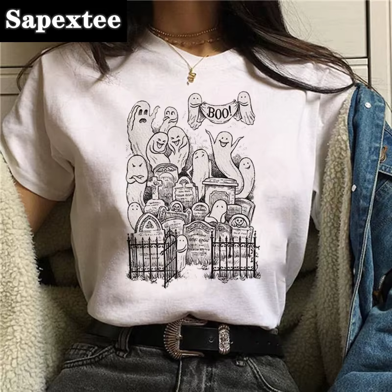 T-shirt rétro de dessin animé pour femmes
