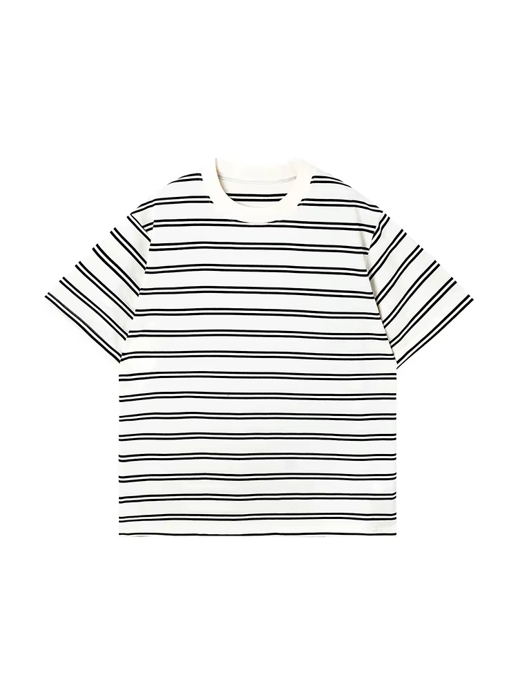T-Shirt rayé noir et blanc pour hommes