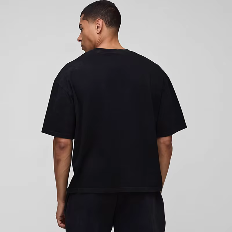Basique surdimensionné Boxy col rond T-shirt hommes poids lourd 240GSM 100% coton demi manches T-Shirts été vêtements de sport amples