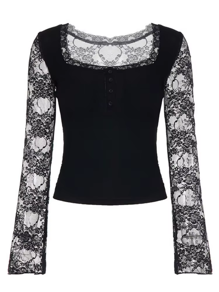 T-shirts à dentelle pour femmes