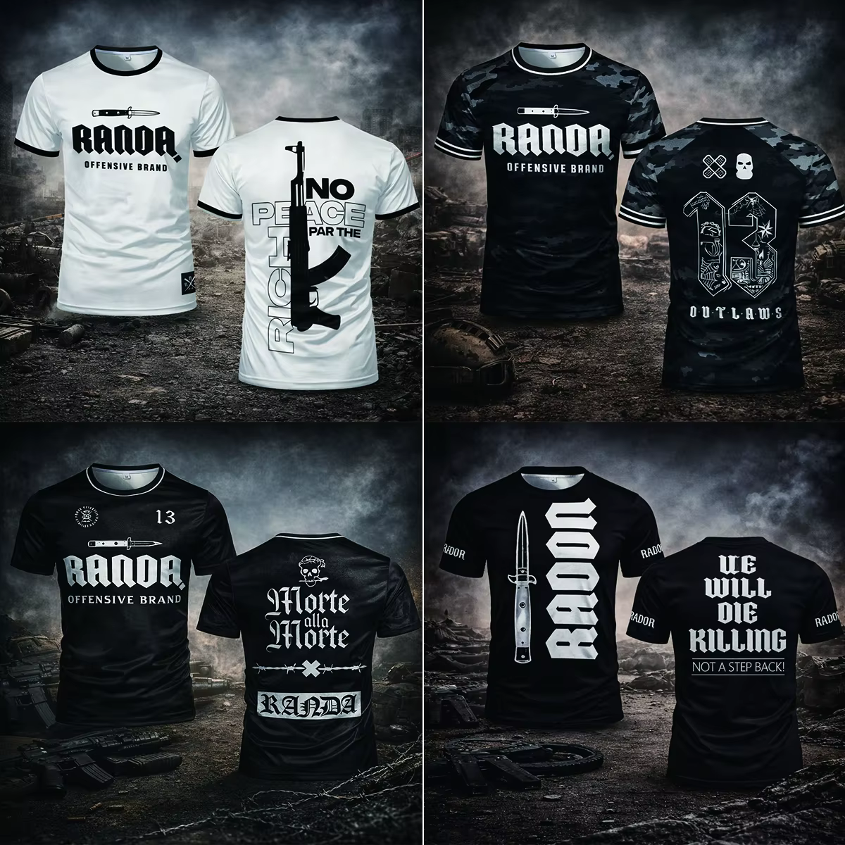 T-shirt tactique gothique Randa