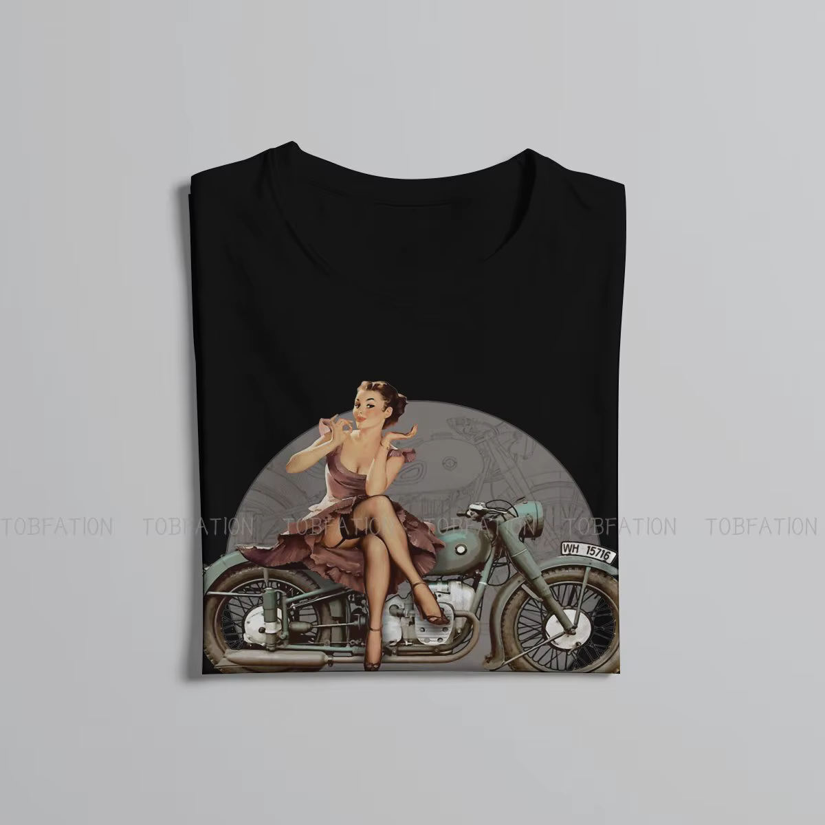 T-Shirt à Col Ras du Cou en Coton pour Homme