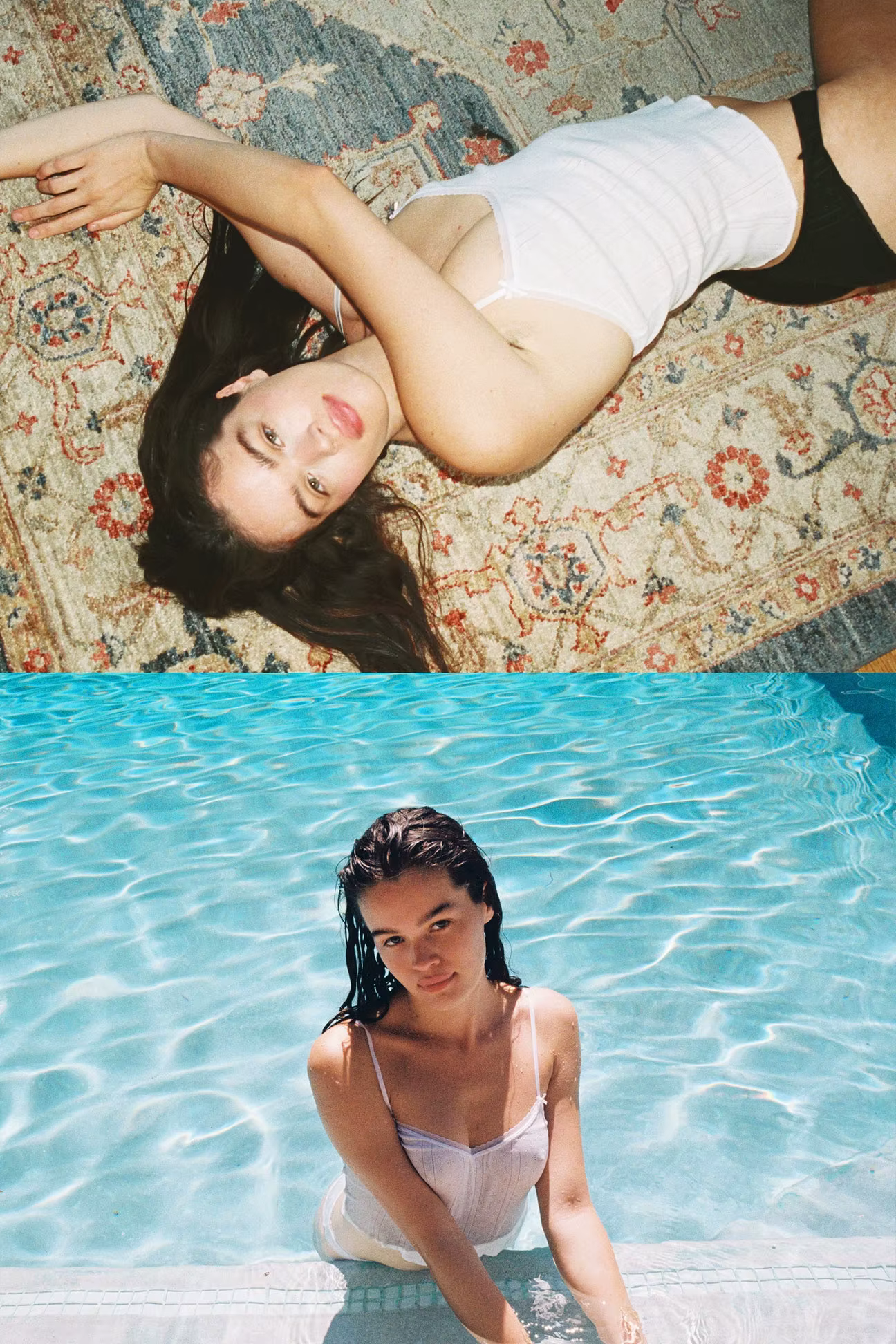 Haut dos nu en pur coton, version longue