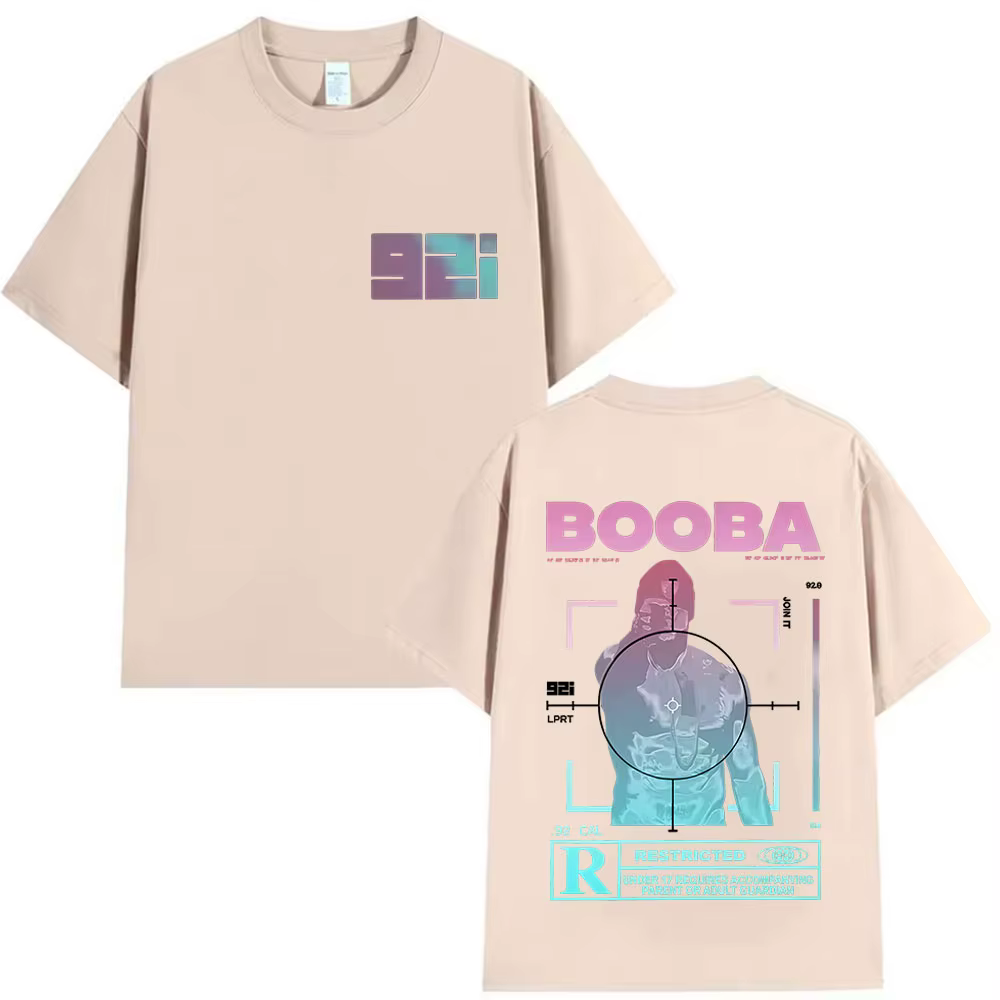 Rappeur BOOBA B2O Tour 2025 t-shirts graphiques hommes Hip Hop gothique à manches courtes T-shirt rétro haute qualité