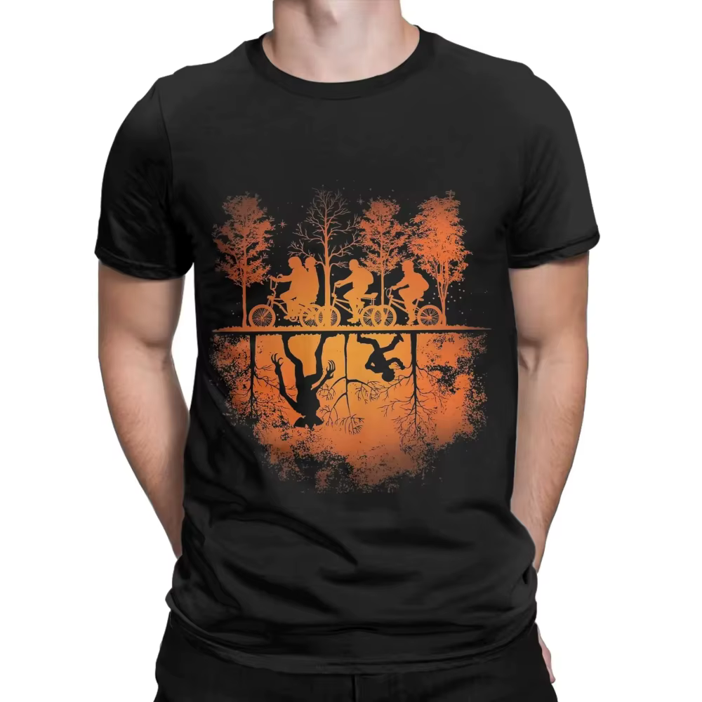T-shirt décontracté à manches courtes pour homme Stranger Hawkins Party Tour – Style urbain estival ample