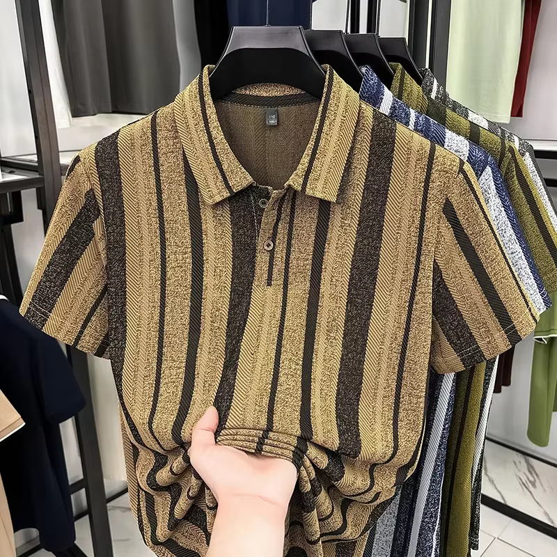 Polo à rayures pour homme