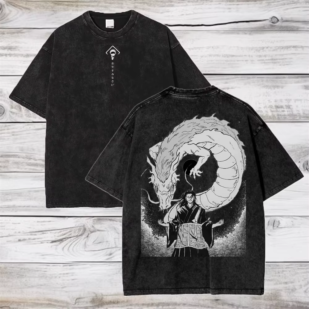 Gojo Satoru Jujutsu Kaisen femmes T-shirt lavé coton