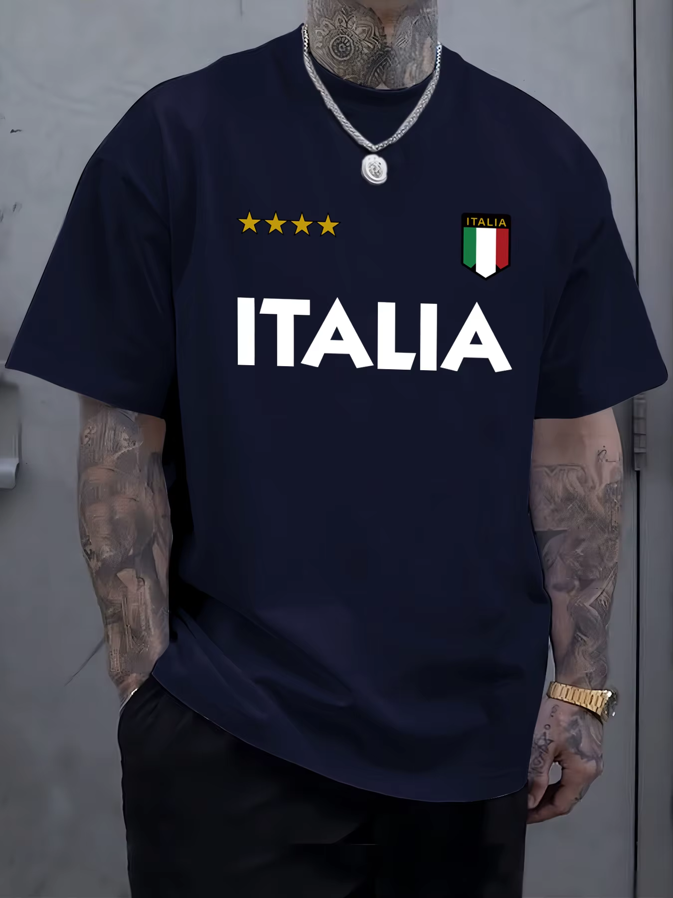 Italia drapeau italien impression t-shirts homme coton mode T-Shirt unisexe décontracté surdimensionné vêtements doux été hauts tout-Match