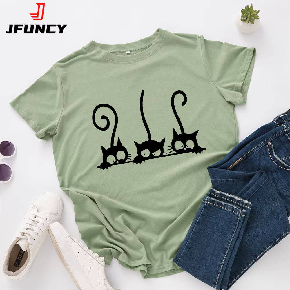T-shirt manches courtes femme 100% coton